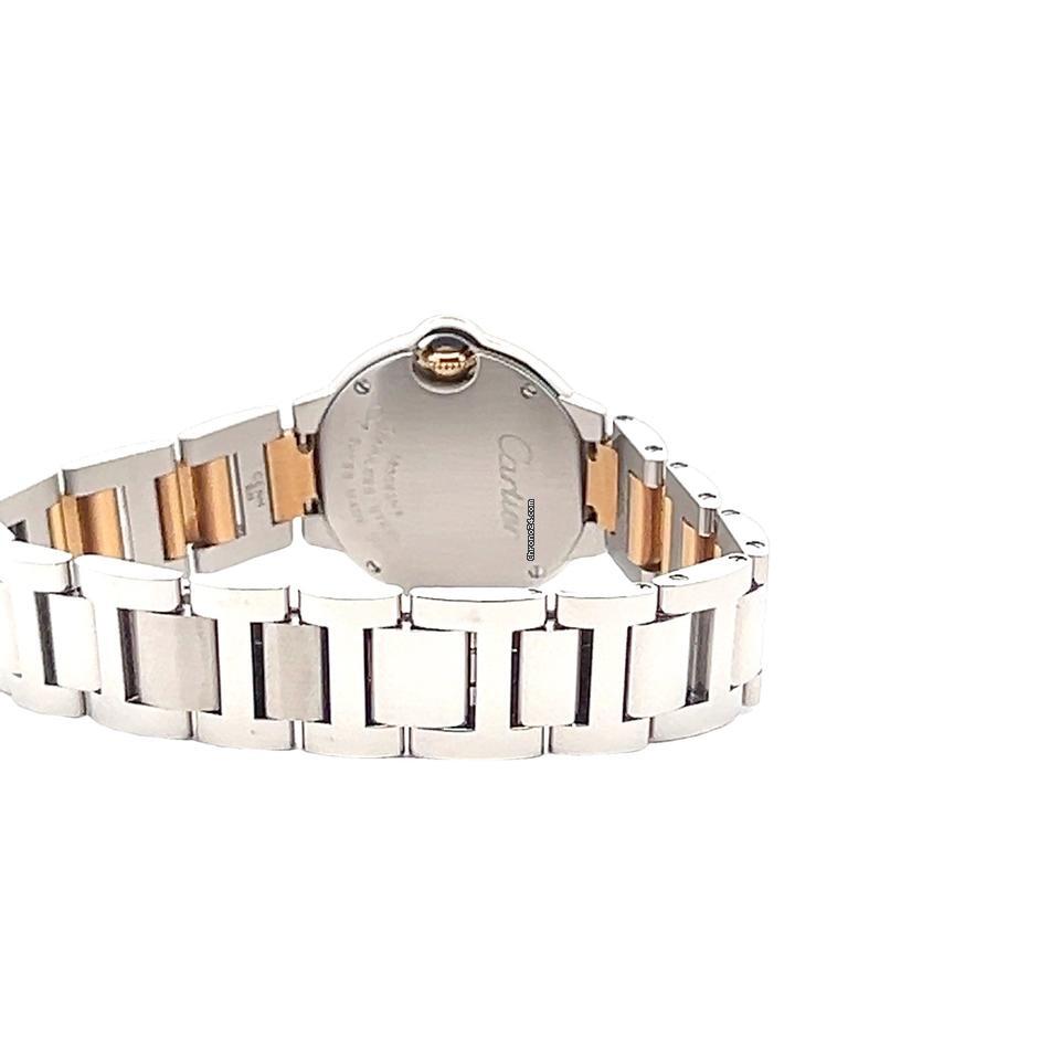 Cartier Ballon Bleu 28mm Quartz Women's Watch Gold/Steel Case With Gold/Steel Strap Authentic Luxury Timepiece