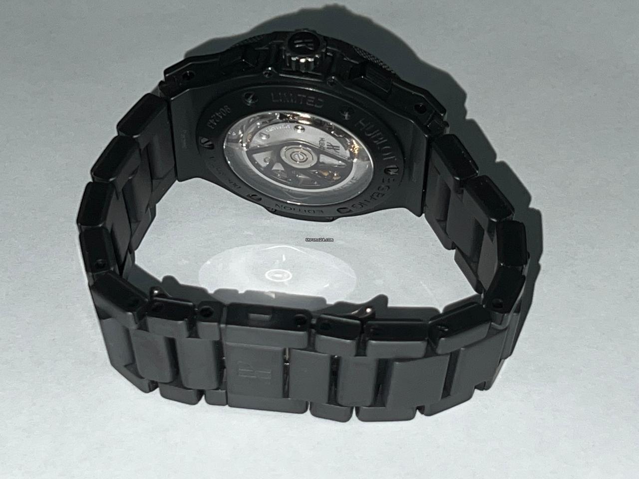 Hublot Big Bang Aero Bang Automatic Men's Watch With Ceramic Case and Strap Authentic Luxury Timepiece