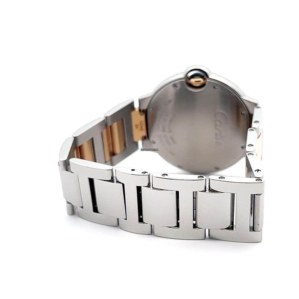 Cartier Ballon Bleu 36mm Quartz Women's Watch Gold/Steel Case With Gold/Steel Strap Authentic Luxury Timepiece