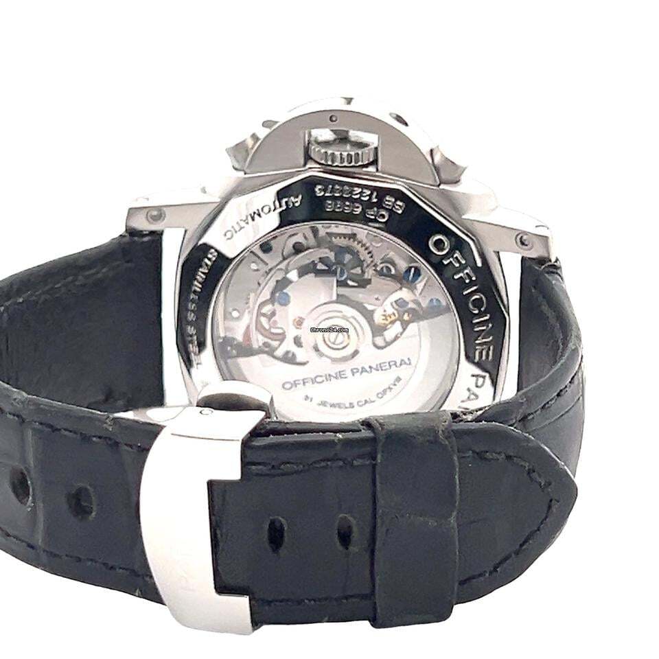 Panerai Luminor 1950 3 Days Chrono Flyback Automatic Men's Watch Steel Case With Leather Strap Authentic Luxury Timepiece