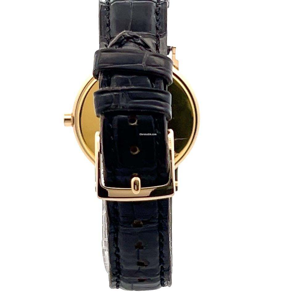 Quartz Women's Watch Yellow Gold Case With Leather Strap Authentic Luxury Timepiece