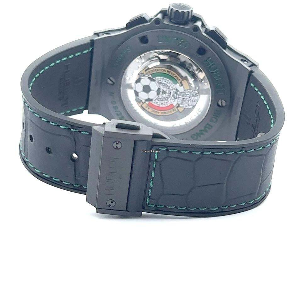 Hublot Big Bang Aero Bang Automatic Men's Watch Ceramic Case With Leather Strap Authentic Luxury Timepiece