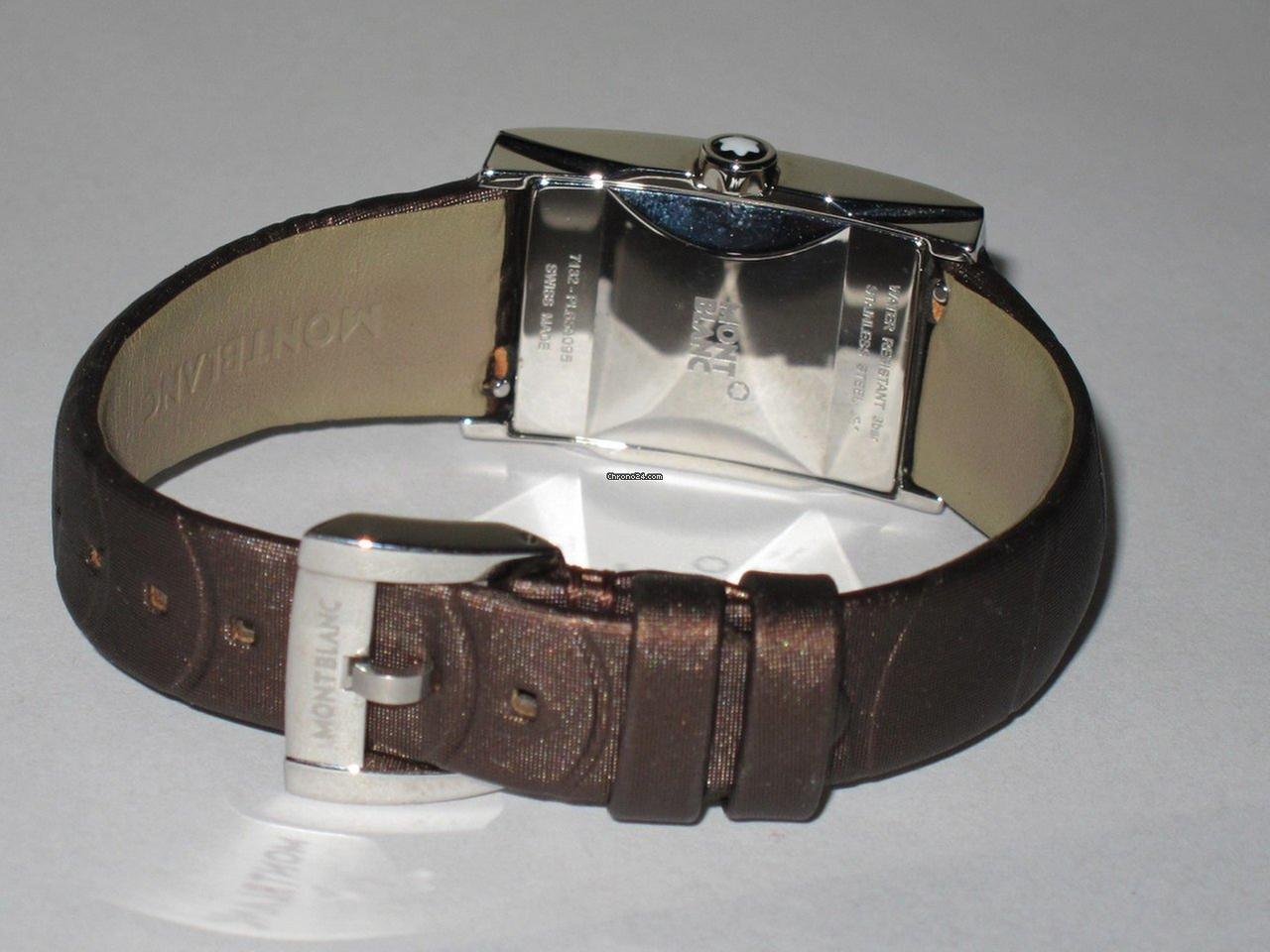 Montblanc Profile Quartz Women's Watch Steel Case With Leather Strap Authentic Luxury Timepiece