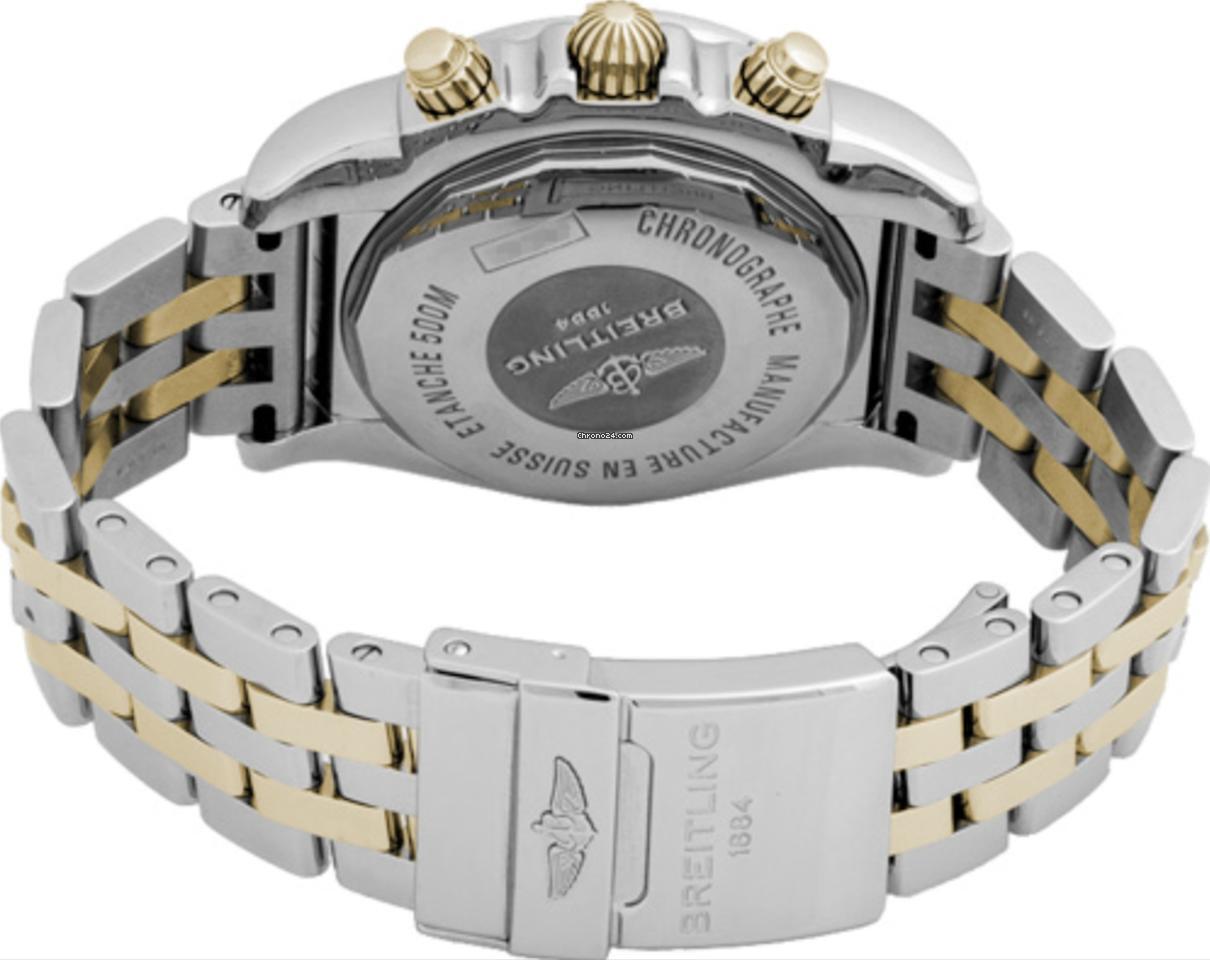 Breitling Chronomat Automatic Men's Watch Gold/Steel Case With Gold/Steel Strap Authentic Luxury Timepiece