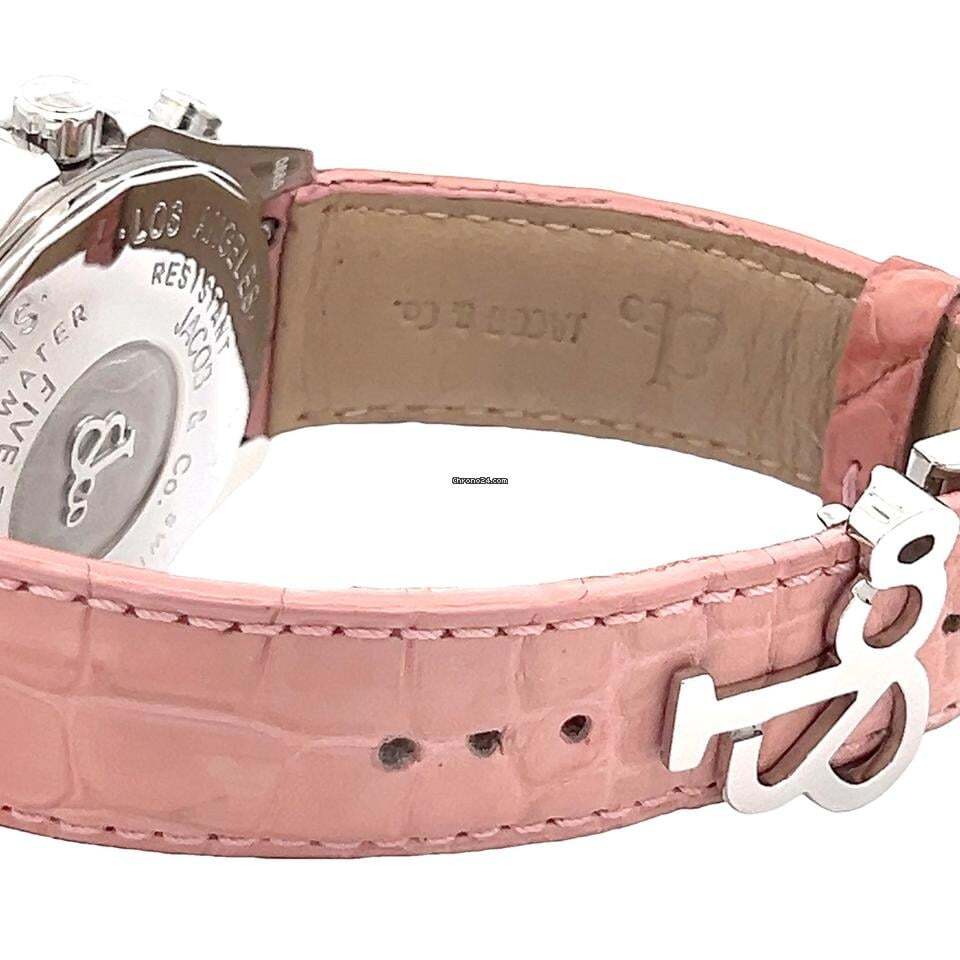 Jacob & Co. Quartz Women's Watch Steel Case With Leather Strap Authentic Luxury Timepiece