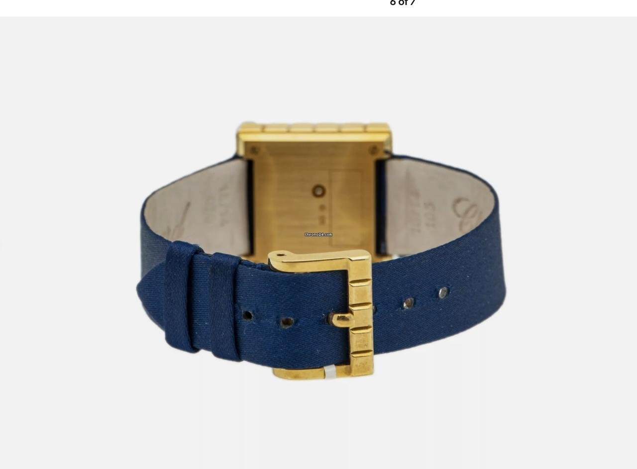 Chopard Quartz Women's Watch Yellow Gold Case With Leather Strap Authentic Luxury Timepiece