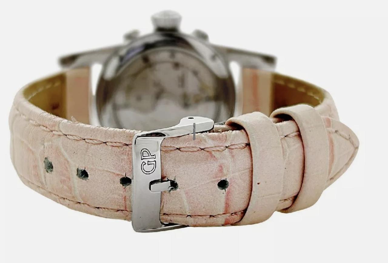 Girard Perregaux Automatic Women's Watch Steel Case With Leather Strap Authentic Luxury Timepiece