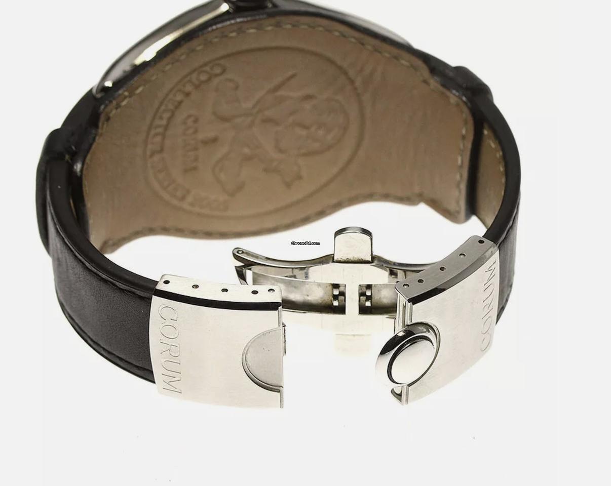 Corum Bubble Automatic Unisex Watch Steel Case With Leather Strap Authentic Luxury Timepiece
