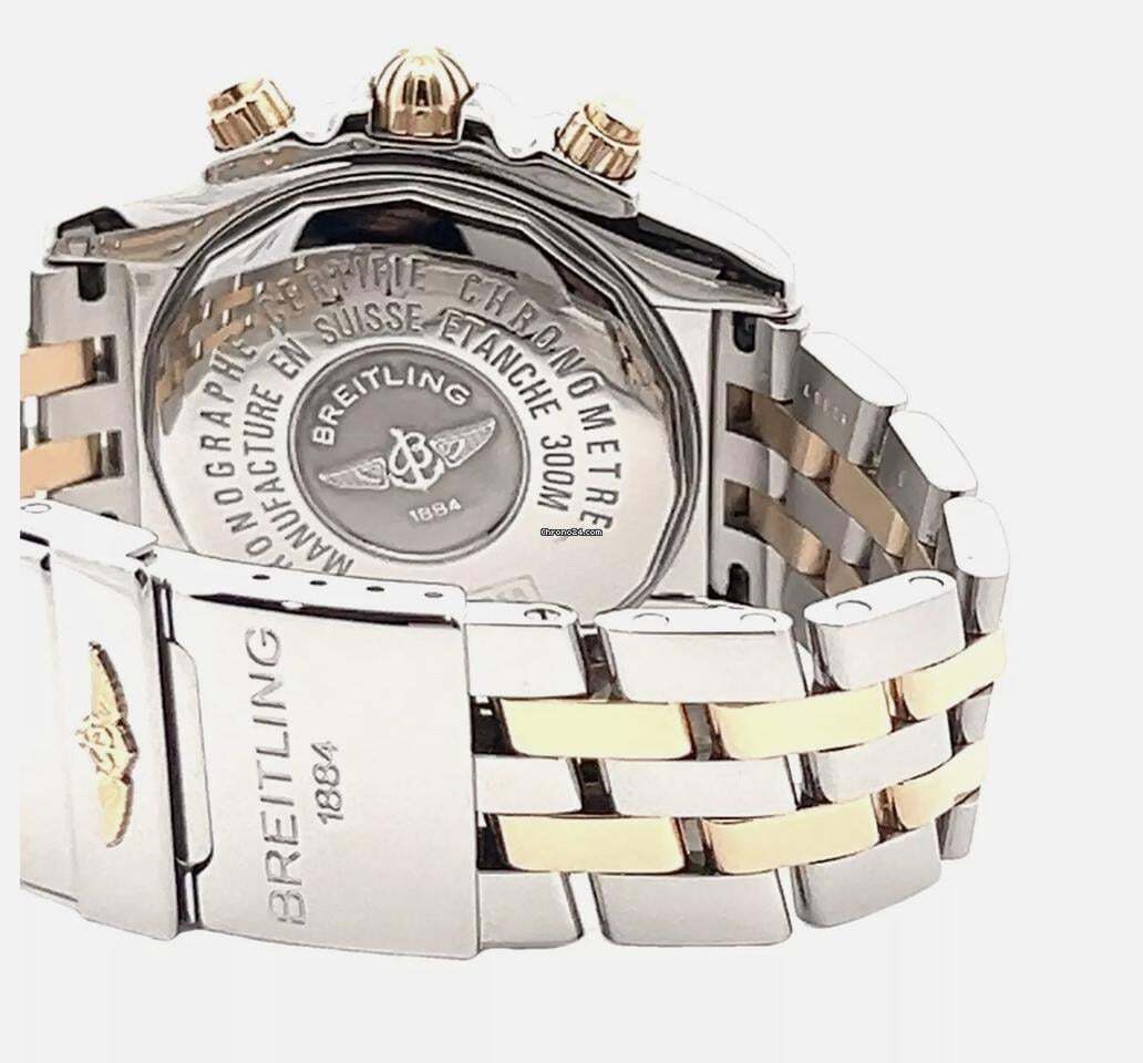 Breitling Chronomat Evolution Automatic Men's Watch Gold/Steel Case With Gold/Steel Strap Authentic Luxury Timepiece