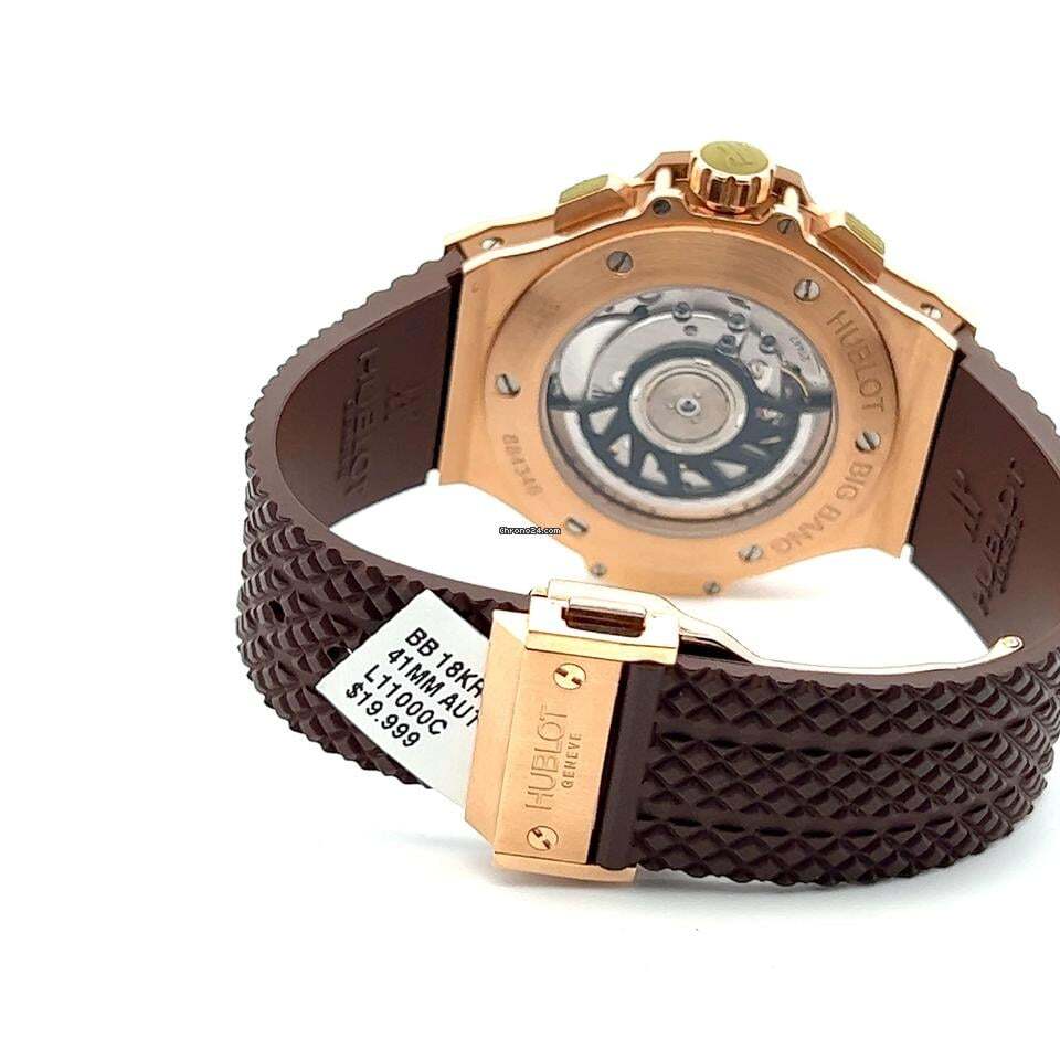 Hublot Big Bang Automatic Men's Watch Rose Gold Case With Rubber Strap Authentic Luxury Timepiece