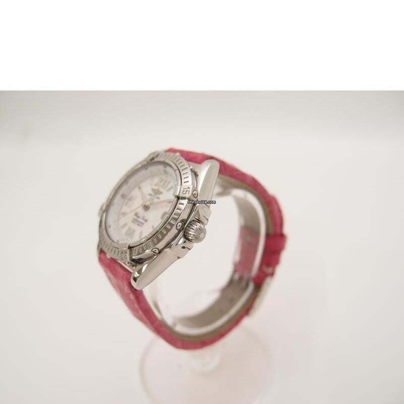 Breitling Wings Lady Quartz Women's Watch Steel Case With Leather Strap Authentic Luxury Timepiece