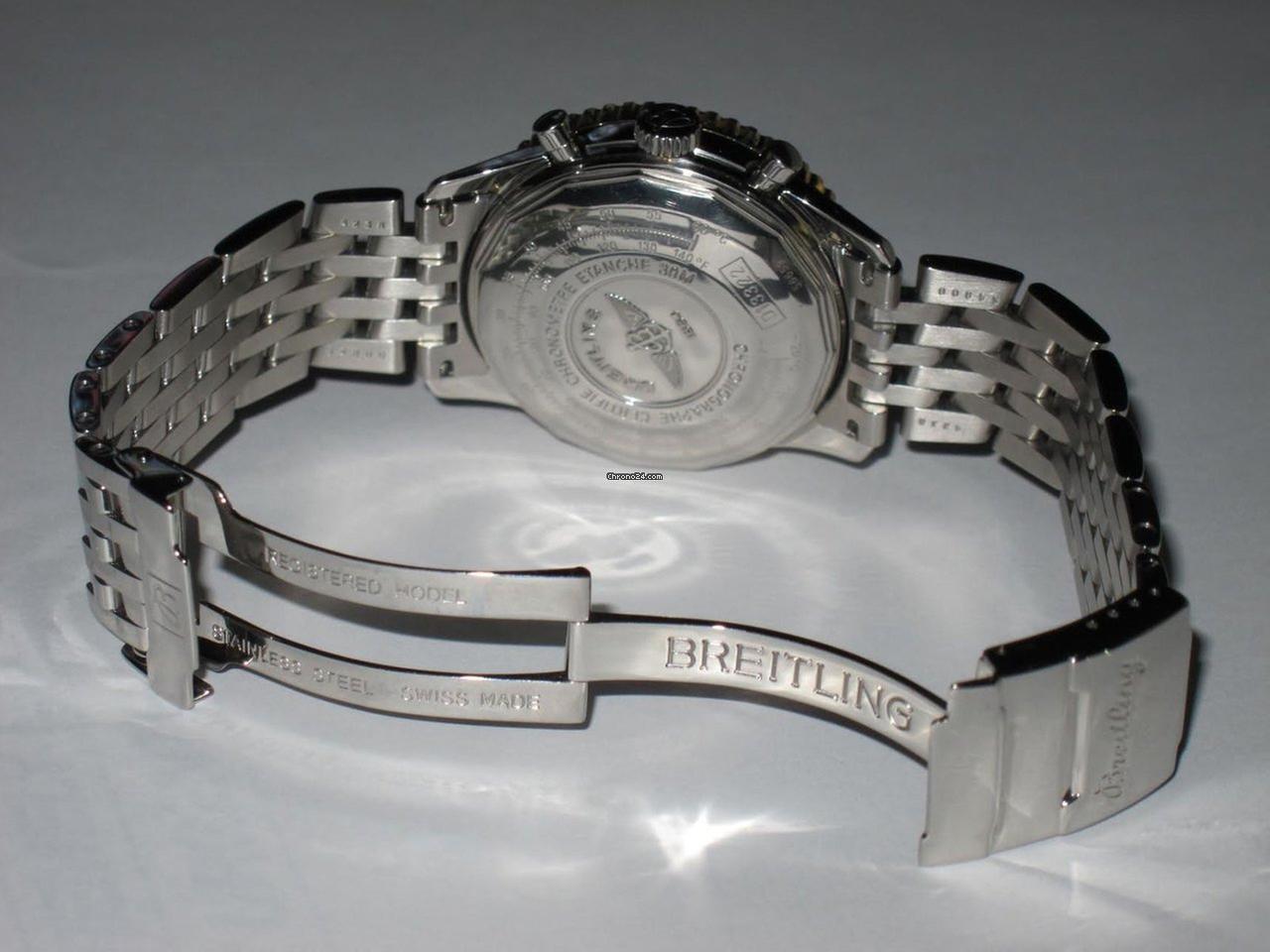 Breitling Old Navitimer Automatic Men's Watch Gold/With Steel Case and Strap Authentic Luxury Timepiece