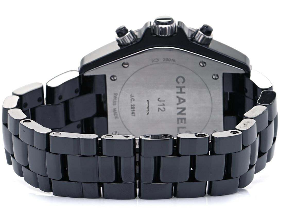 Chanel J12 Automatic Men's Watch With Ceramic Case and Strap Authentic Luxury Timepiece