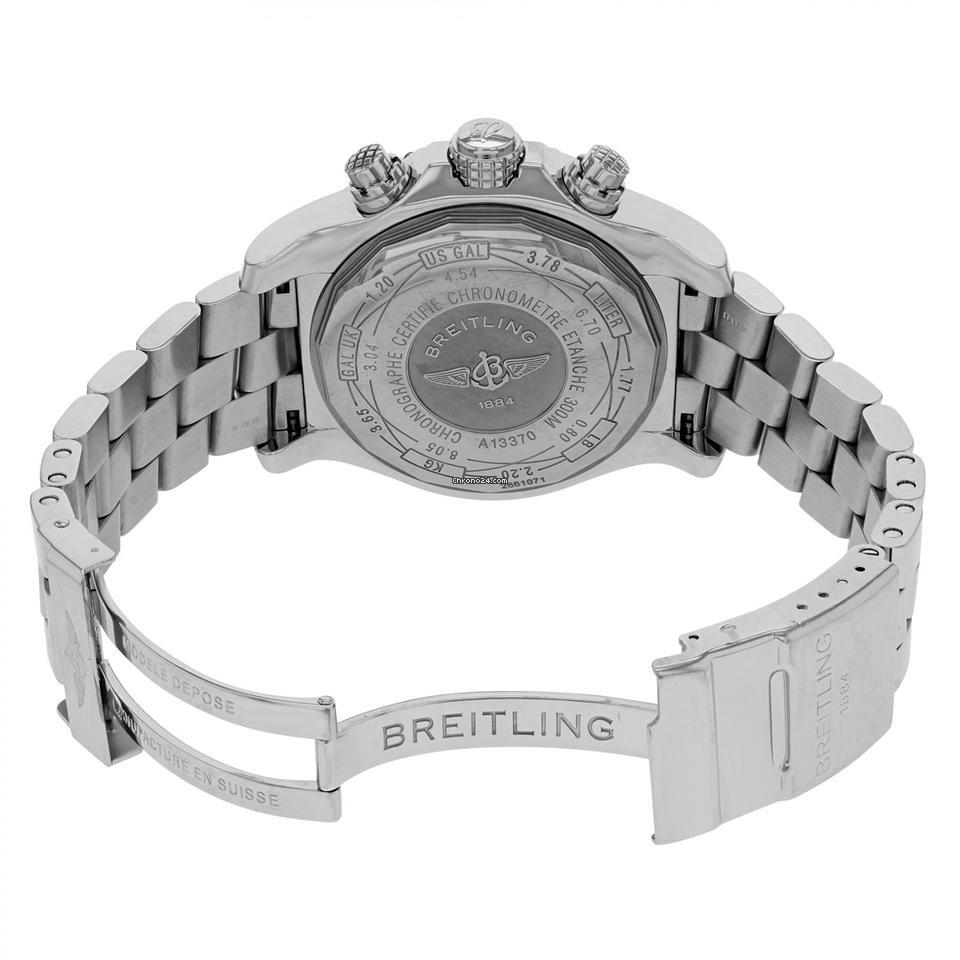Breitling Super Avenger Automatic Men's Watch With Steel Case and Strap Authentic Luxury Timepiece