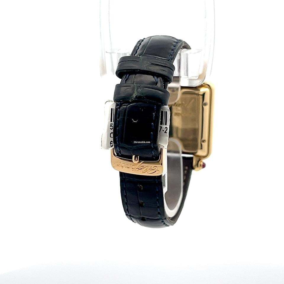 Chopard Happy Sport Quartz Women's Watch Yellow Gold Case With Leather Strap Authentic Luxury Timepiece