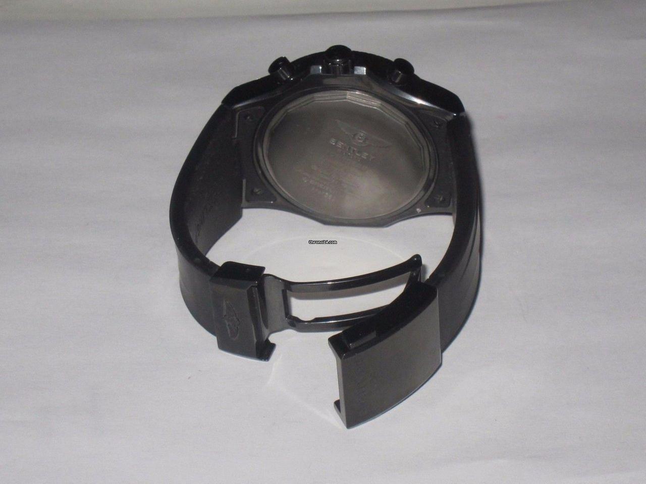 Breitling Bentley GMT Automatic Men's Watch Steel Case With Rubber Strap Authentic Luxury Timepiece