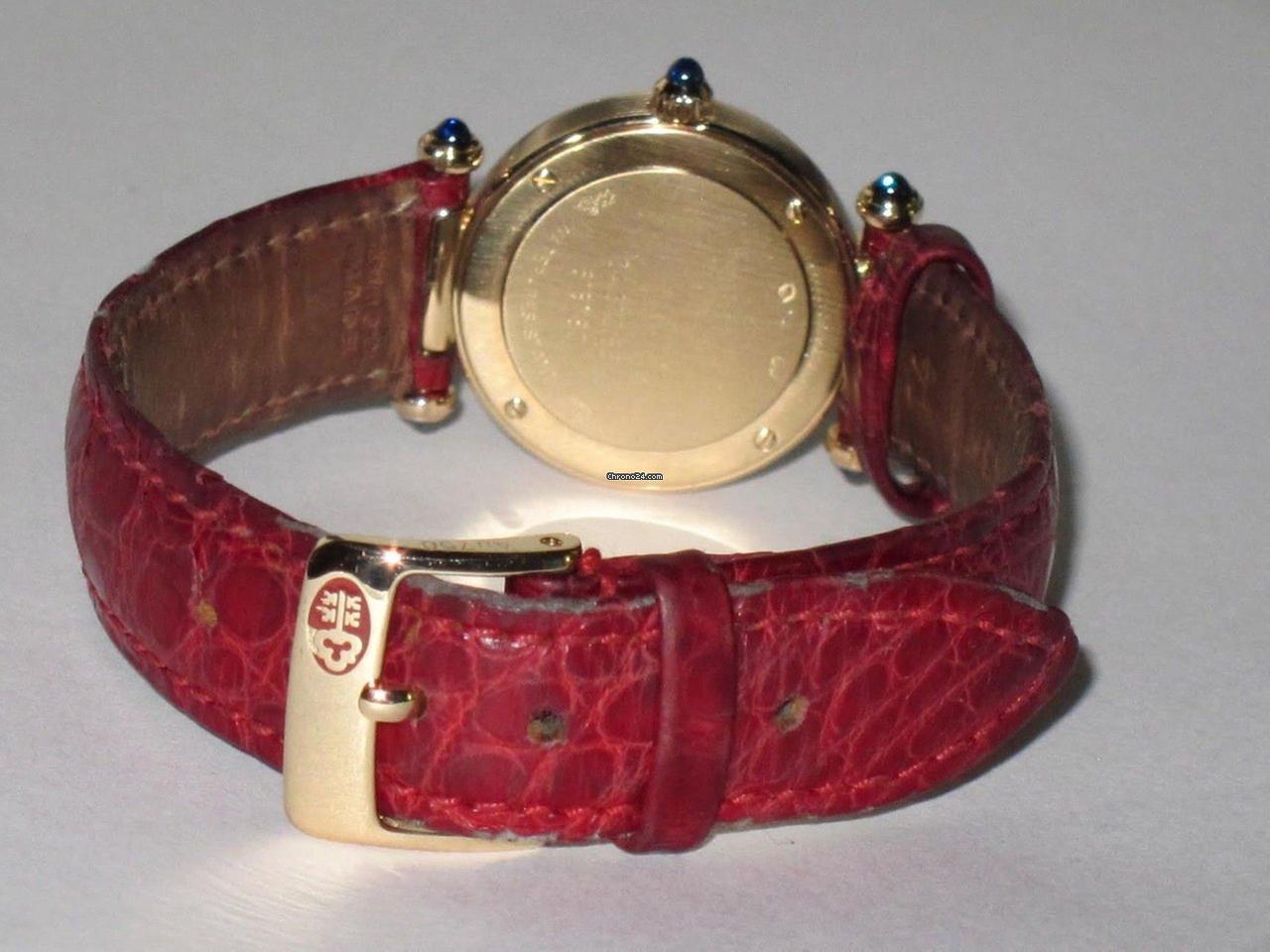 Corum Romvlvs Quartz Women's Watch Yellow Gold Case With Leather Strap Authentic Luxury Timepiece