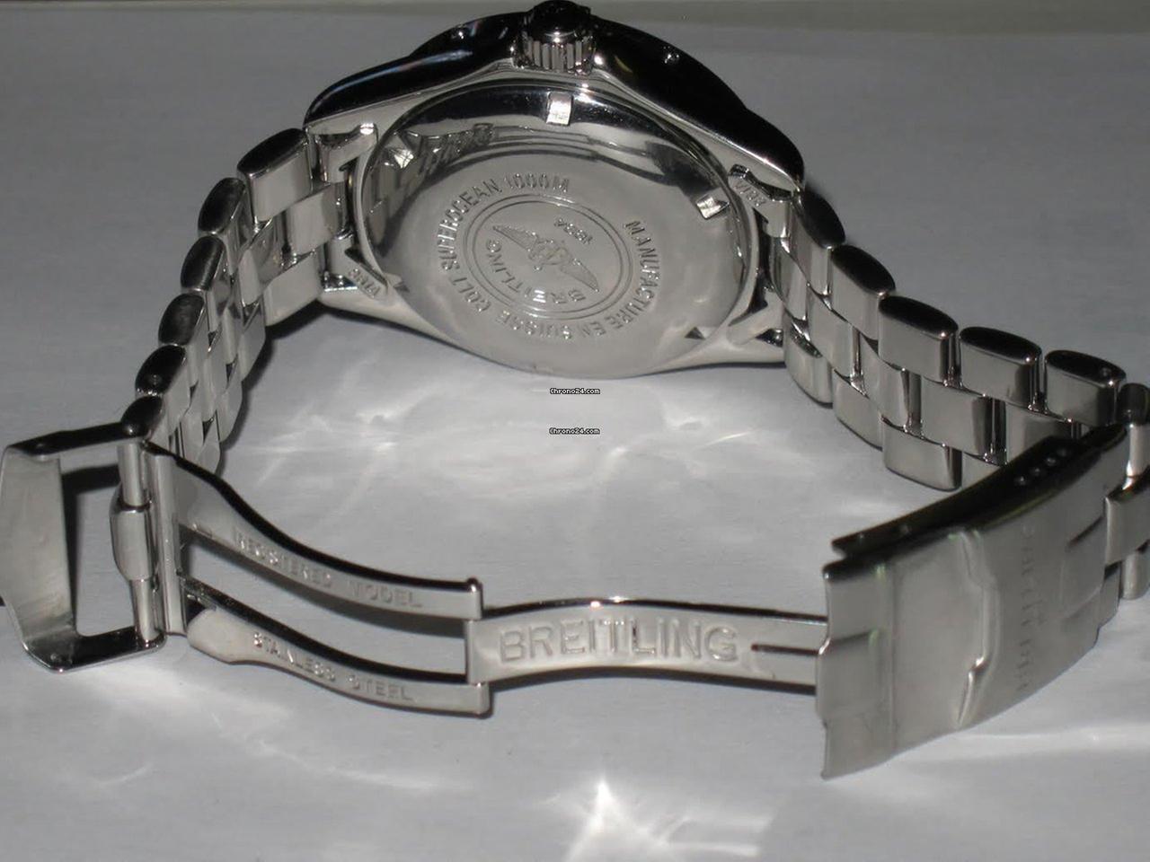 Breitling Superocean Automatic Men's Watch With Steel Case and Strap Authentic Luxury Timepiece