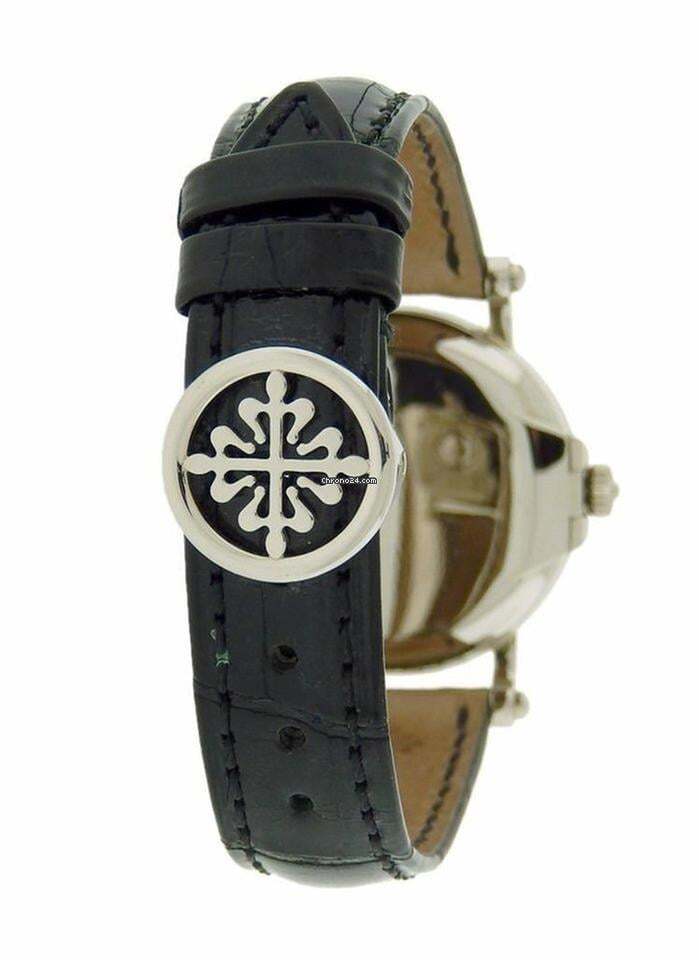 Patek Philippe Perpetual Calendar Automatic Men's Watch White Gold Case With Leather Strap Authentic Luxury Timepiece