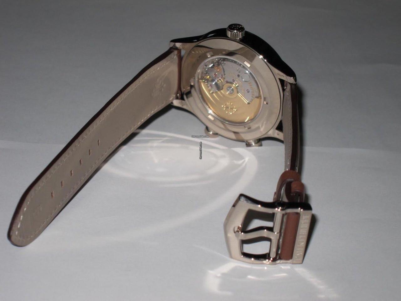 Patek Philippe Calatrava Automatic Men's Watch White Gold Case With Leather Strap Authentic Luxury Timepiece