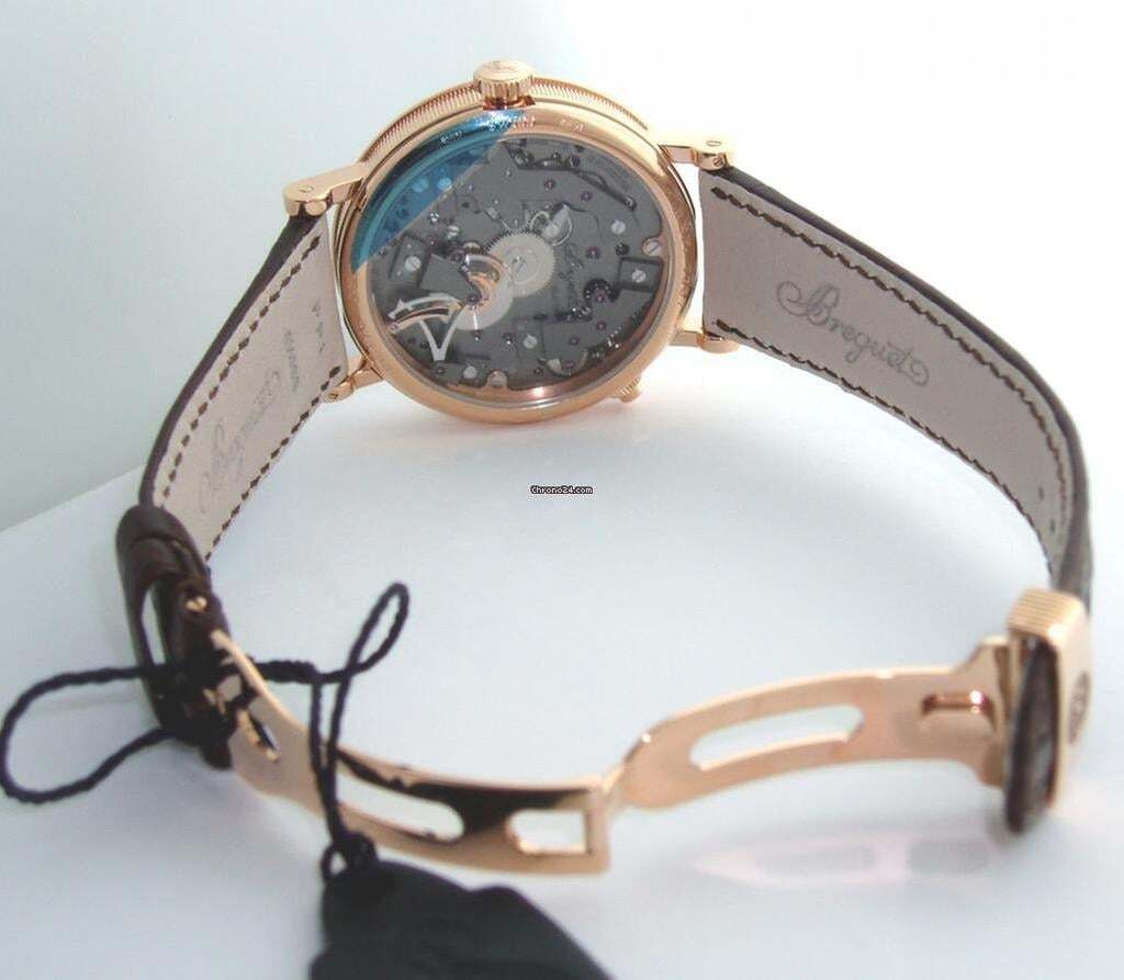 Breguet Tradition Manual winding Men's Watch Rose Gold Case With Leather Strap Authentic Luxury Timepiece