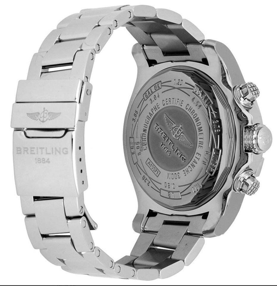 Breitling Super Avenger II Automatic Men's Watch With Steel Case and Strap Authentic Luxury Timepiece