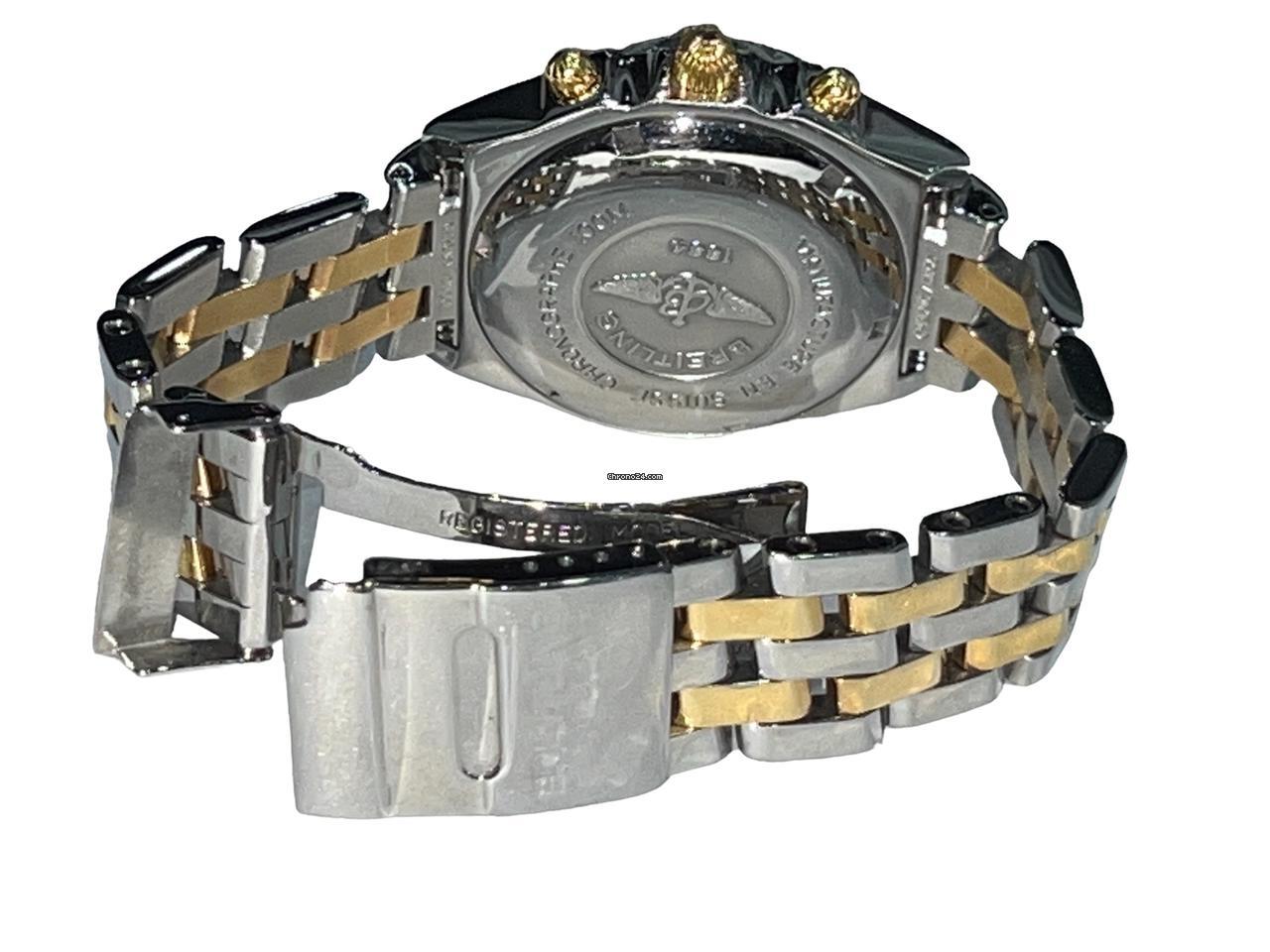 Breitling Chronomat Automatic Men's Watch Steel Case With Gold/Steel Strap Authentic Luxury Timepiece