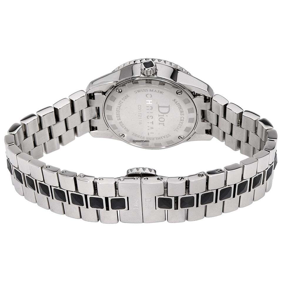 Dior Christal Quartz Women's Watch With Steel Case and Strap Authentic Luxury Timepiece
