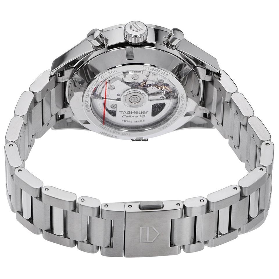TAG Heuer Carrera Calibre 16 Automatic Men's Watch With Steel Case and Strap Authentic Luxury Timepiece