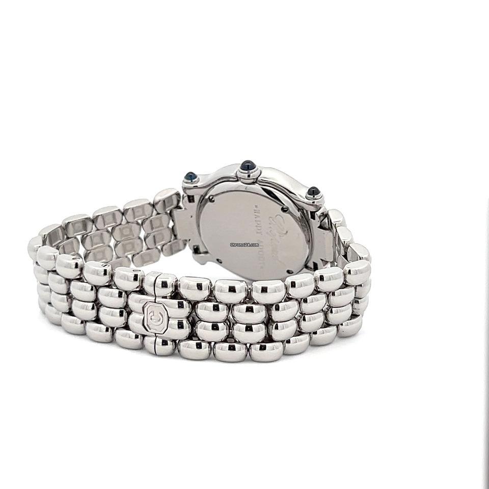 Chopard Happy Sport Quartz Women's Watch With Steel Case and Strap Authentic Luxury Timepiece