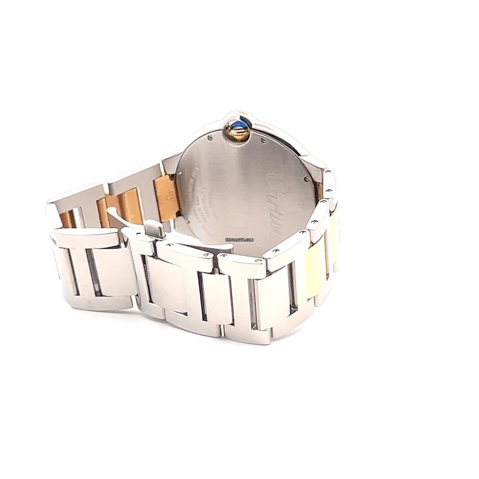 Cartier Ballon Bleu 42mm Automatic Men's Watch Gold/Steel Case With Gold/Steel Strap Authentic Luxury Timepiece