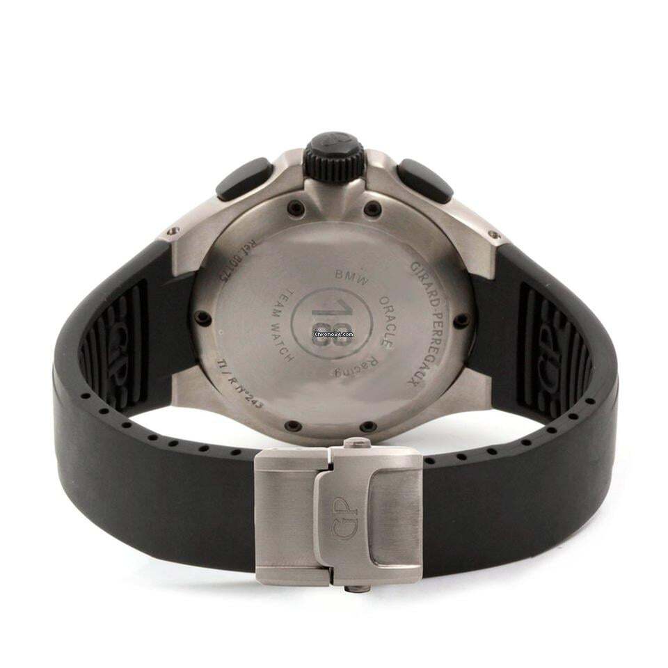 Girard Perregaux Laureato Automatic Men's Watch Titanium Case With Rubber Strap Authentic Luxury Timepiece