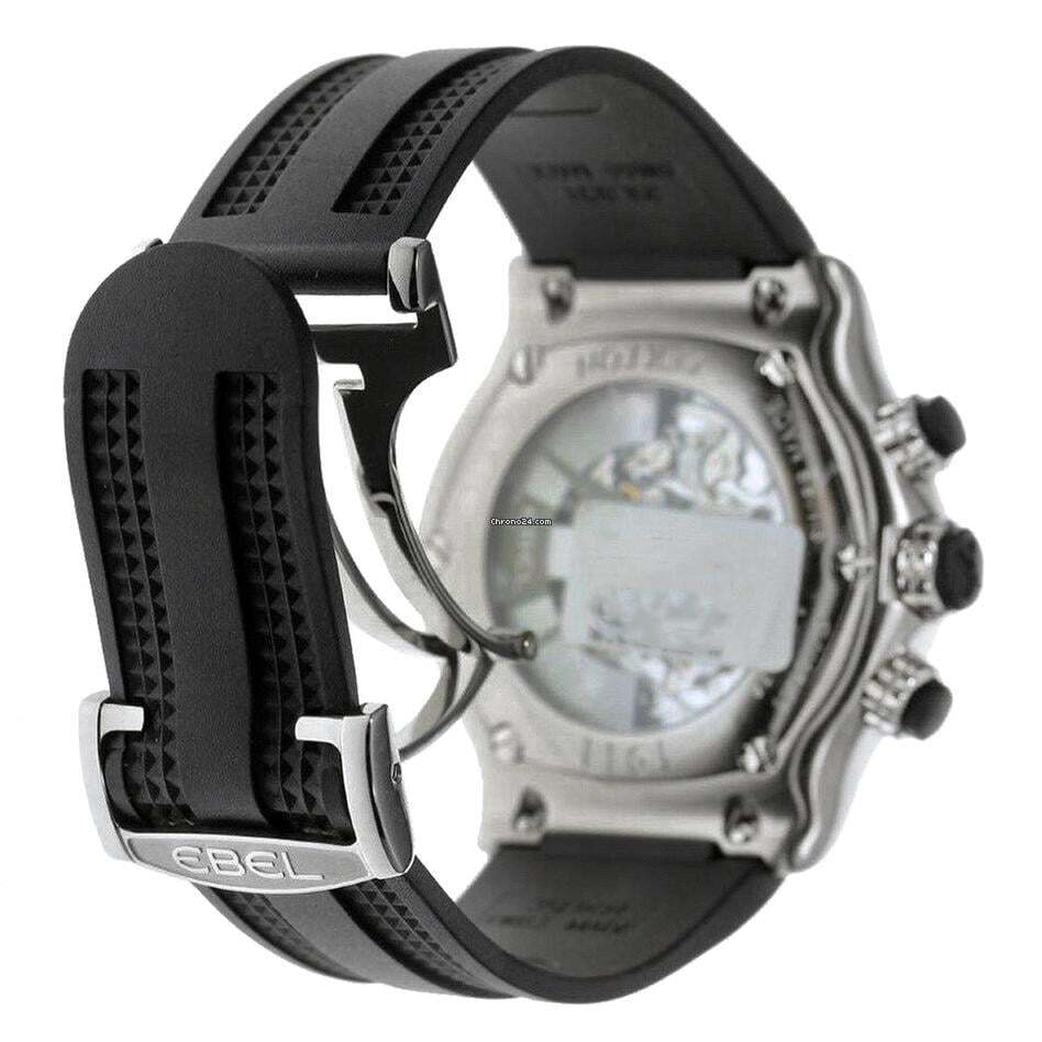 Ebel 1911 Tekton Automatic Men's Watch Steel Case With Rubber Strap Authentic Luxury Timepiece