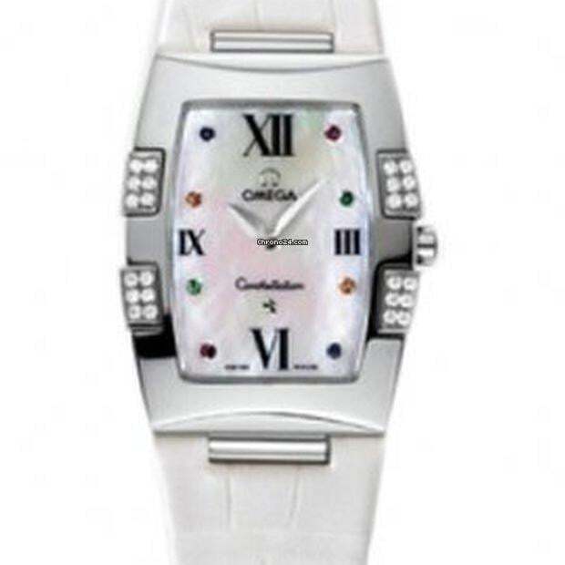 Omega Constellation Quartz Women's Watch Steel Case With Leather Strap Authentic Luxury Timepiece