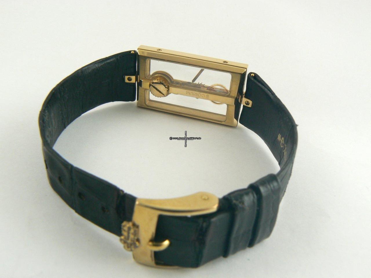 Corum Golden Bridge Manual winding Women's Watch Yellow Gold Case With Leather Strap Authentic Luxury Timepiece