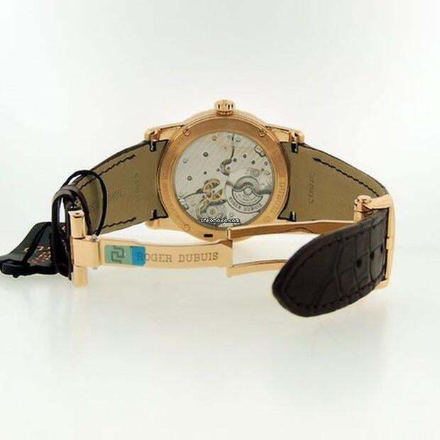 Roger Dubuis Excalibur Automatic Men's Watch Rose Gold Case With Leather Strap Authentic Luxury Timepiece