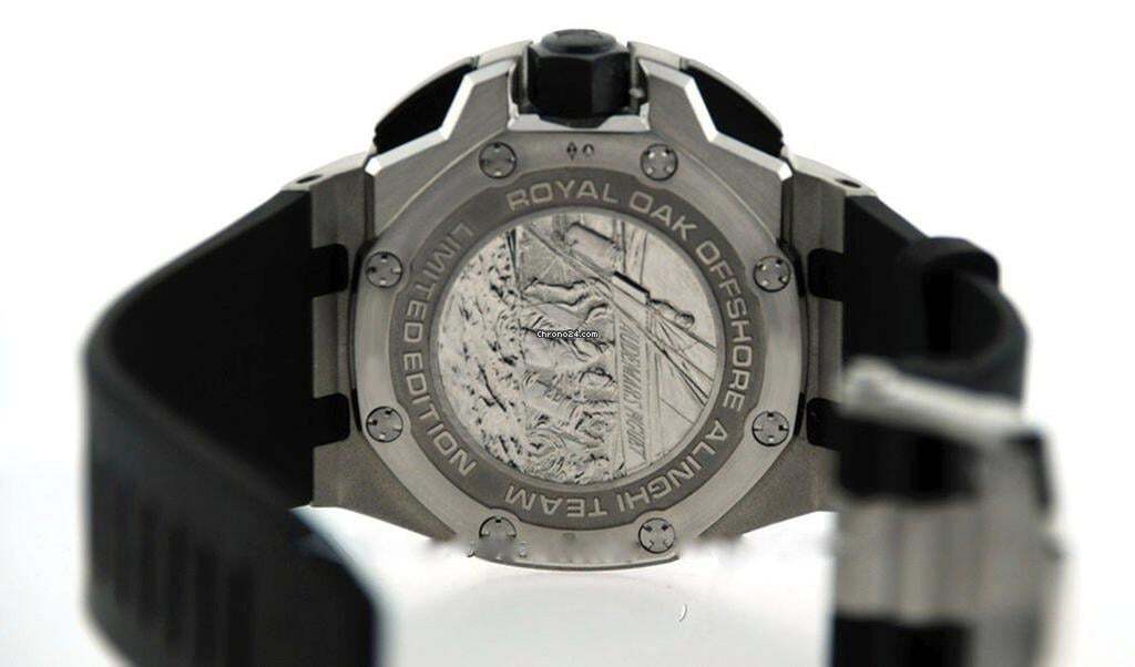 Audemars Piguet Royal Oak Offshore Chronograph Automatic Men's Watch Platinum Case With Rubber Strap Authentic Luxury Timepiece