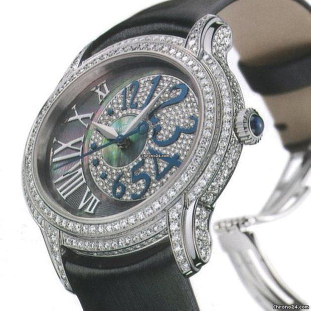 Audemars Piguet Millenary Ladies Automatic Women's Watch White Gold Case With Leather Strap Authentic Luxury Timepiece