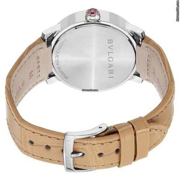 Bulgari Bulgari Automatic Women's Watch Steel Case With Leather Strap Authentic Luxury Timepiece