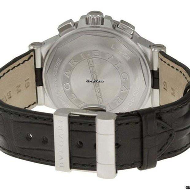 Bulgari Diagono Automatic Men's Watch Steel Case With Leather Strap Authentic Luxury Timepiece