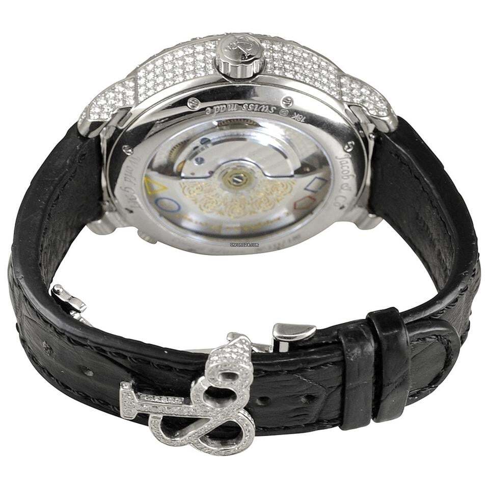 Jacob & Co. Automatic Men's Watch Steel Case With Leather Strap Authentic Luxury Timepiece