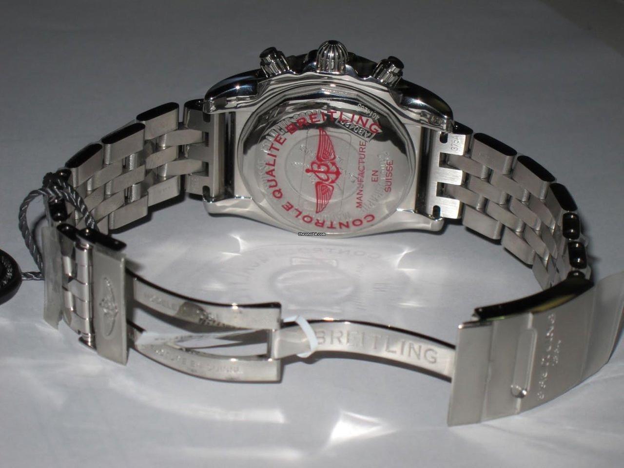 Breitling Chronomat 44 GMT Automatic Men's Watch With Steel Case and Strap Authentic Luxury Timepiece