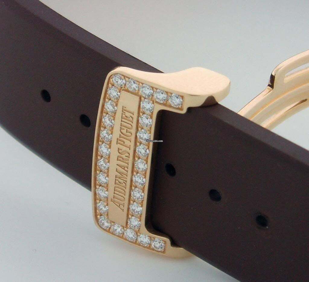 Audemars Piguet Royal Oak Offshore Lady Automatic Women's Watch Rose Gold Case With Rubber Strap Authentic Luxury Timepiece