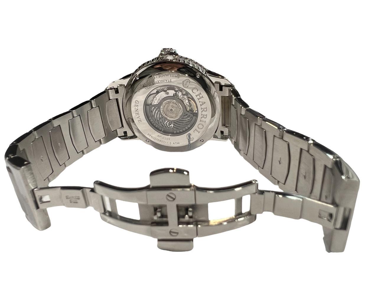 Charriol Colvmbvs Automatic Men's Watch With Steel Case and Strap Authentic Luxury Timepiece