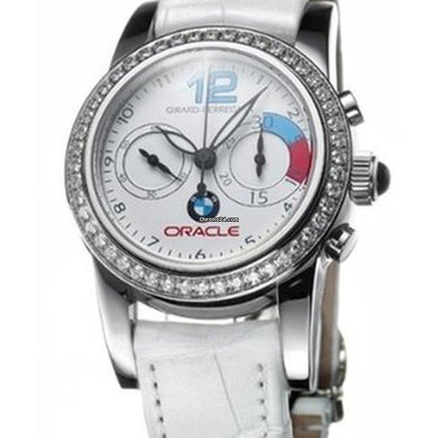 Girard Perregaux Automatic Women's Watch Steel Case With Leather Strap Authentic Luxury Timepiece