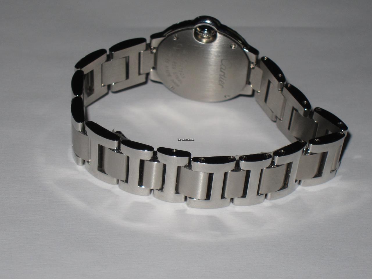 Cartier Ballon Bleu Quartz Women's Watch With Steel Case and Strap Authentic Luxury Timepiece