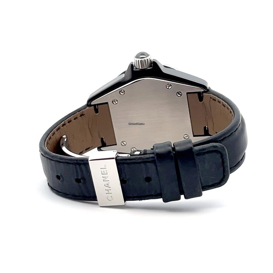 Chanel J12 Quartz Women's Watch Ceramic Case With Leather Strap Authentic Luxury Timepiece