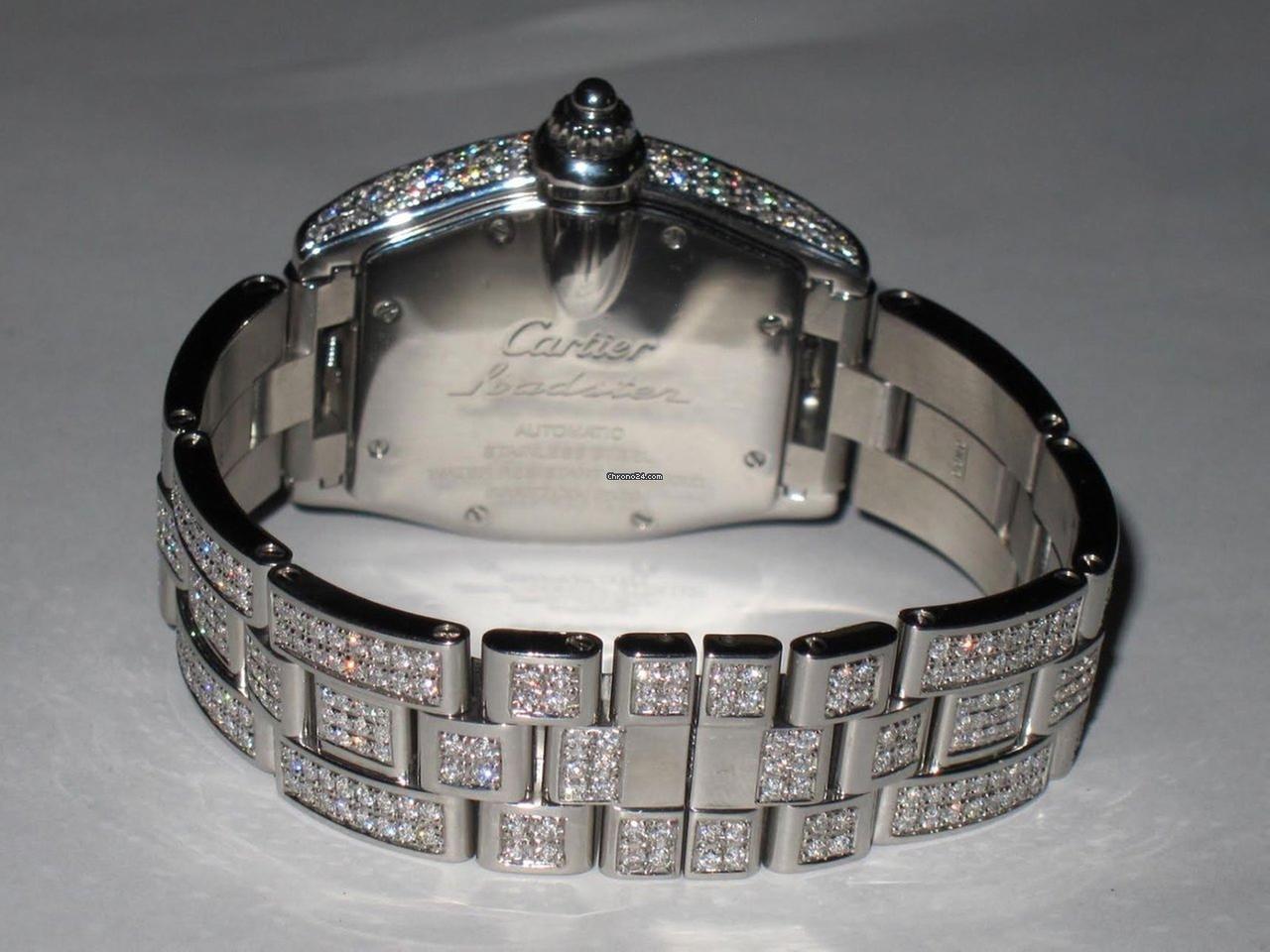 Cartier Roadster Automatic Men's Watch With Steel Case and Strap Authentic Luxury Timepiece