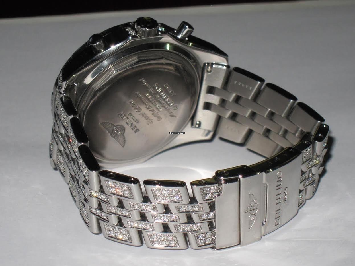 Breitling Bentley Motors Automatic Men's Watch With Steel Case and Strap Authentic Luxury Timepiece