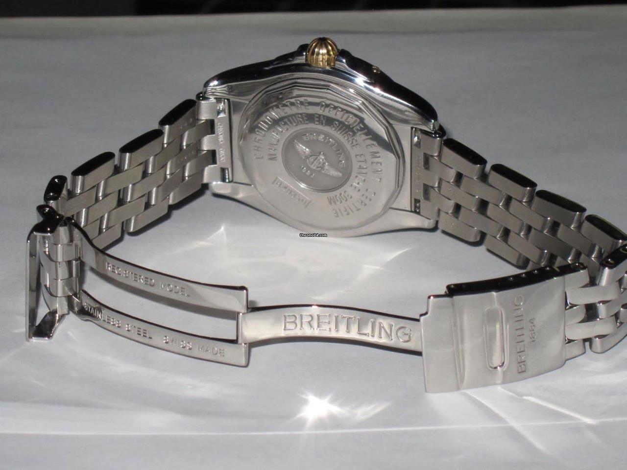 Breitling Chronomat Automatic Men's Watch Gold/With Steel Case and Strap Authentic Luxury Timepiece